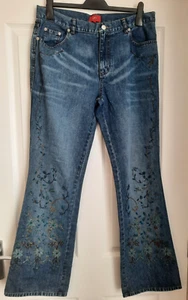 **** VINTAGE PER UNA MARKS AND SPENCER EMBELLISHED JEANS,UK 16 LONG **** - Picture 1 of 5