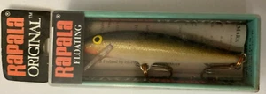 Señuelo de balsa Rapala flotante oro 7G Minnow 2-3/4" 1/8 oz Irlanda NUEVO EN CAJA - Imagen 1 de 6
