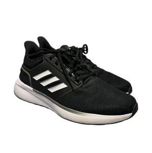 Adidas Men Cloudfoam Sneakers Black w/White Athletic Running Shoes HWA1Y3001 New - Picture 1 of 9