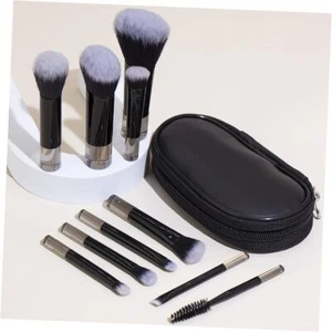 Portable ON THE GO Makeup Brush Set, 10pcs Easy-taken Mini Full Complete black - Picture 1 of 8