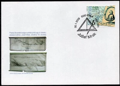 704 - SLOVENIA 2009 - Jozef Mrak - Slovene Cartographer - Maps - FDC - Image 1 of 2