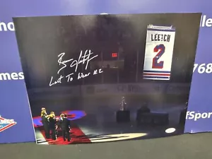 BRIAN LEETCH SIGNED NY RANGERS 11X14 RETIREMENT PHOTO INSCRIBED - JSA - Picture 1 of 1