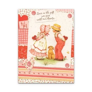 Holly Hobbie VALENTINSTAG Karte, Liebe ist Geschenk von American Greetings + Umschlag - Bild 1 von 5
