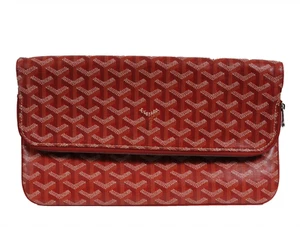Bolso de Mano Goyard Saint Marie Rojo Lona Recubierta Bolsa de Viaje Relleno Soporte Saco - Imagen 1 de 16