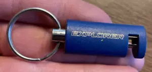 Vintage Advertising Ford Explorer Car Dealership Spring Keychain Fob - Picture 1 of 13