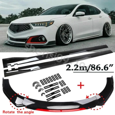 Front Bumper Lip Spoiler Splitter Body Kit Side Skirts For Acura TLX 2018-2020 Foto 1 de 4
