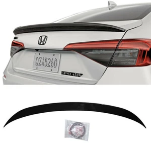 For 2022-2025 Honda Civic Sedan Highkick Duckbill Trunk Wing Spoiler GLOSS BLACK - Picture 1 of 6