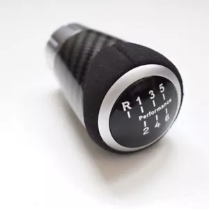 1x Carbon Fiber For Alcantara Shift Knob 6 Speed Weighted for BMW M3 E46 E60 E90 - Picture 1 of 12