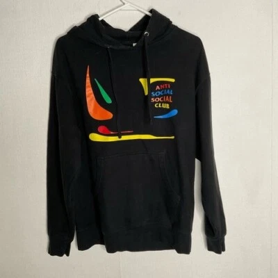Anti Social Social Club Hooded Pockets Drawstring Hoodie Unisex Adult Size Large - Immagine 1 di 4