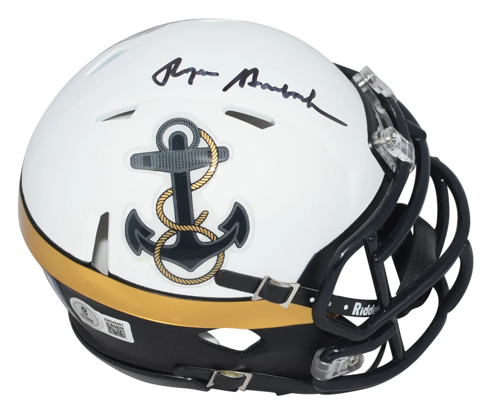 MINI CASCO BECKETT ROGER STAUBACH FIRMADO NAVAL MARINA VELOCIDAD BLANCA Foto 1 de 1