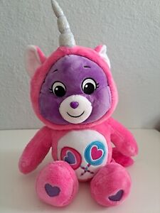 Care Bears 12” Share Bear Unicorn 2021 Hoodie Friends Collector Purple Plush