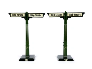 Lot 8138 Blech Schmidt Straßenschilder Bing-Straße + Bub-Straße in OVP, wie neu! - Bild 1 von 4