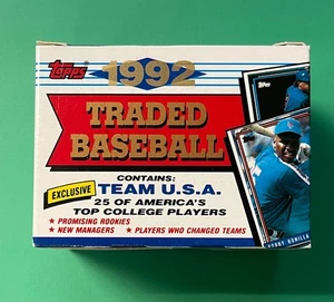 1992 TOPPS TRADED BASEBALL COMPLETE FACTORY SET #1-132 - Picture 1 of 2