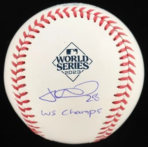 Jonah Heim Autographed World Series Baseball Beckett BAS WS Champs Inscription! - Picture 1 of 3