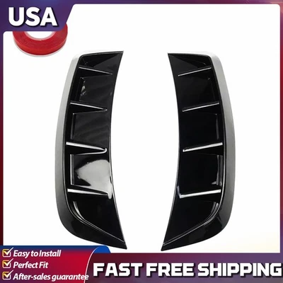 Guardabarros lateral ala ventilación aire cubierta moldura accesorios coche 2X universal deportivo negro Foto 1 de 4
