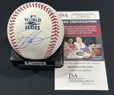 Trey Mancini Signed 2022 World Series Baseball Autographed Auto Astros ~ JSA COA - Image 1 of 2
