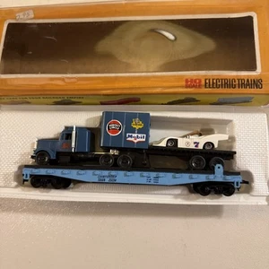 COX HO Flat Car with Truck, Trailer & Race Car – Model No. 6151-1 - Picture 1 of 7