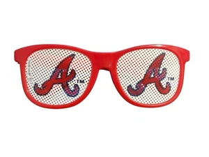 Atlanta Braves MLB Plastic See-Thru UV Lens Sunglasses Red - Picture 1 of 13