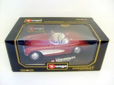 BURAGO 1/18 3034 CHEVROLET CORVETTE 1957 METALLIC BROWN - Image 1 of 2