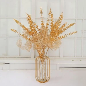 Ventaglio oro foglia fiore simulato simulato 1pz accessori regali creativi - Imagen 1 de 42