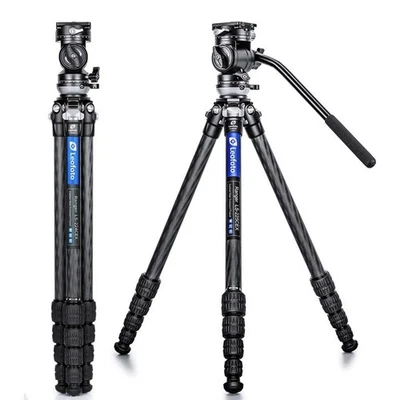 Leofoto Tripod LS-225CEX BV-1R Hydraulic Video Head Lightweight Tripod Set - Image 1 of 4