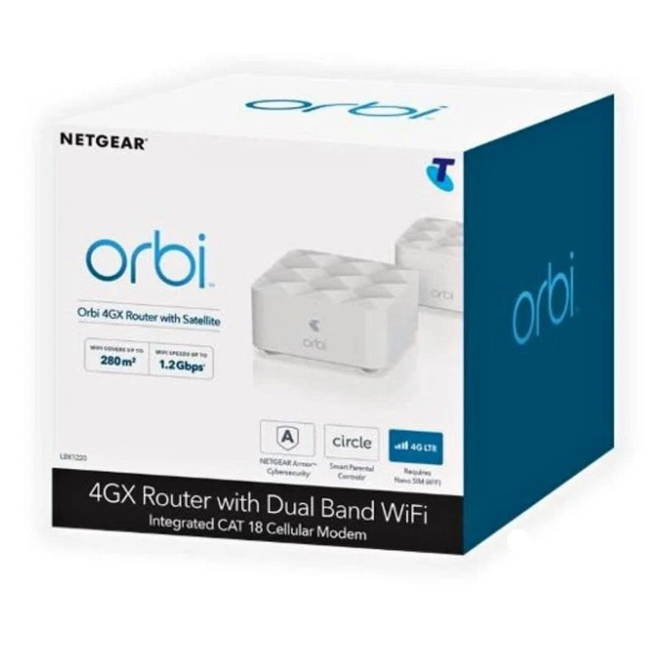 NETGEAR Orbi 4GX Router with Satellite [LBK1220] New In Box (Unlocked)  - image 1 of 4