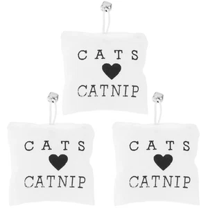  3 Pcs Cat Nip Sack Catnip Toys Pouch Non Refillable Teething Bag - Picture 1 of 44