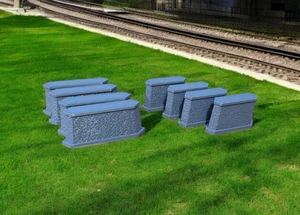 Double Track Z Gauge Bridge Pier Set Train Model Railway x 8 - Picture 1 of 1