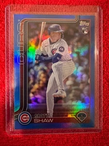 2025 Topps Update Blue Foil Matt Shaw RC #US200  /150 - Picture 1 of 2