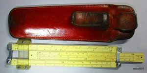 Vintage 6" Pickett Rechenschieber N300T sauber gut getragen Leder Hemd Tasche Etui - Bild 1 von 3