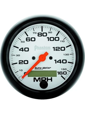 Auto Meter Speedo Phantom Series 0-160 MPH 3 3/8 Analog Electrical (5888) - Image 1 of 4