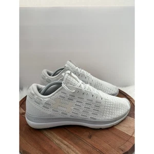 Under Armour Charged Running Shoes White Gray Men's Sz 9.5 Athletic Lightweight - Picture 1 of 11