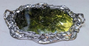 Antikes Jugendstil Französisches Silberplateau Victor Saglier Seerose Pad - Bild 1 von 13
