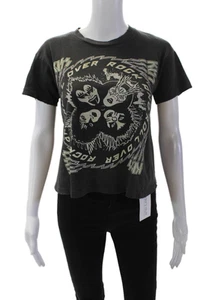 Madeworn Damen Kurzarm Rundhalsausschnitt Band Grafik T-Shirt grau Größe Small - Bild 1 von 7