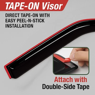 Rain Guards Visor 2pc For Chrysler Town & Country 1996-2003 2004 2005 2006 2007 - Image 1 of 4