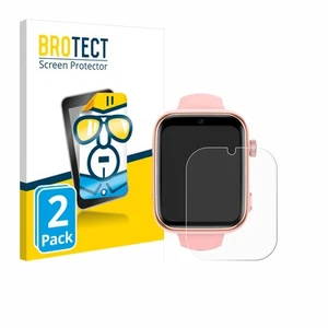 2x Display Schutz Folie für Akumaka 4G Kids Smartwatch Zubehör Transparent - Zdjęcie 1 z 6