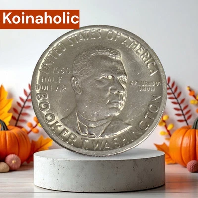 1950 S Booker T Washington Half Dollar AU-BU Frosty Luster, Blast From The Past  - Image 1 of 4