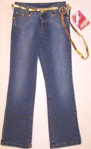 NWT That's So Raven Girl's Blue Jeans with Gold Belt, 8, $38 - Picture 1 of 3