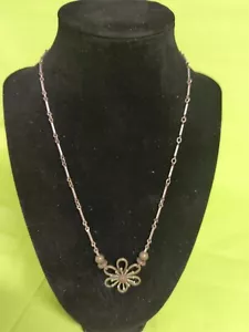 Vintage Halskette mit Blumenfunktion Boho  - Bild 1 von 5