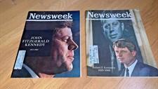 NEWSWEEK Magazines Dec 1963 - JOHN KENNEDY Dies / June 1968 ROBERT KENNEDY Dies