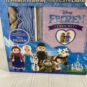 DISNEY Frozen Book And Crochet Kit Crafts ELSA ANNA OLAF SVEN 12 - Picture 1 of 3