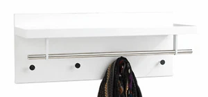 Garderobenleiste Garderobenpaneel Wandhaken Weiß 3 Aufhängeknöpfe - Bild 1 von 2