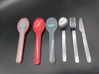 Mepal Besteck Set Ellipse 3tlg Nordic Red Besteck für unterwegs to go Arbeit