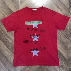 Valentino Garavani slogan-print cotton T-shirt In Red Size M - Picture 1 of 6