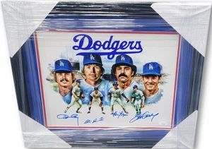 Dodgers Infield Signed Photo Ron Cey Davey Lopes Bill Russell Steve Garvey JSA c - Picture 1 of 1