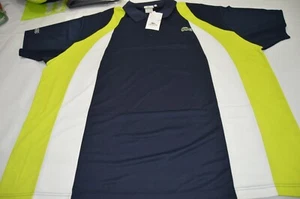 Camisa polo deportiva para hombre Lacoste bloque de color azul marino Henley manga corta 3XL nueva con etiquetas - Imagen 1 de 4