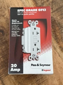 Legrand Pass & Seymour GFCI 2095-GRY Duplex Receptacle Trip Indicator Light 20A - Picture 1 of 8
