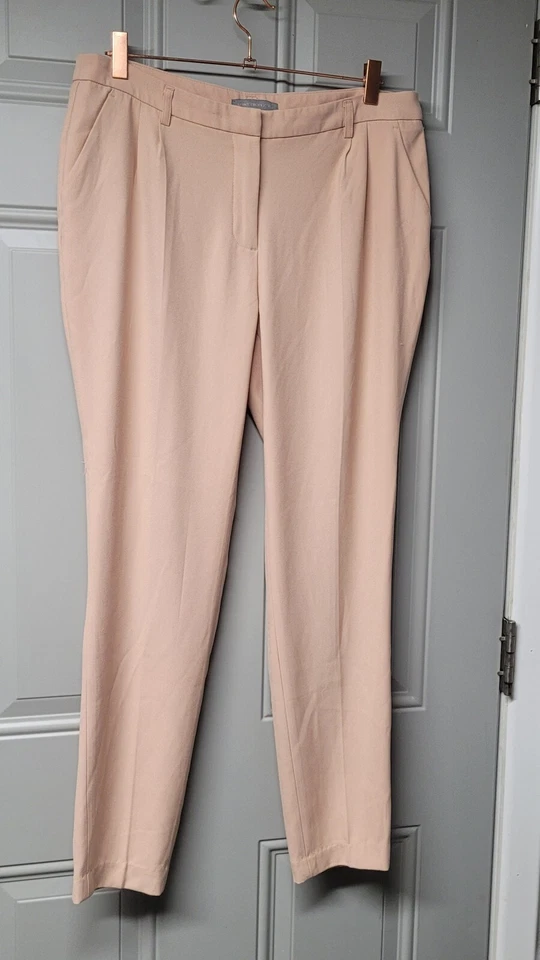 Pantalones para mujer Saint Tropez West S 10 elegantes rectos melocotón plisados y bolsillos Foto 1 de 4