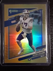 2021 Panini Donruss Gold Holo Premium Stock Press Proof #225 - Josh Allen - Picture 1 of 2