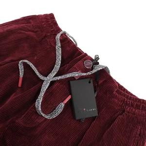 Kiton NWT Casual Pants Size 33 US Drawstring Solid Red Cotton Cashmere Blend - Picture 1 of 12